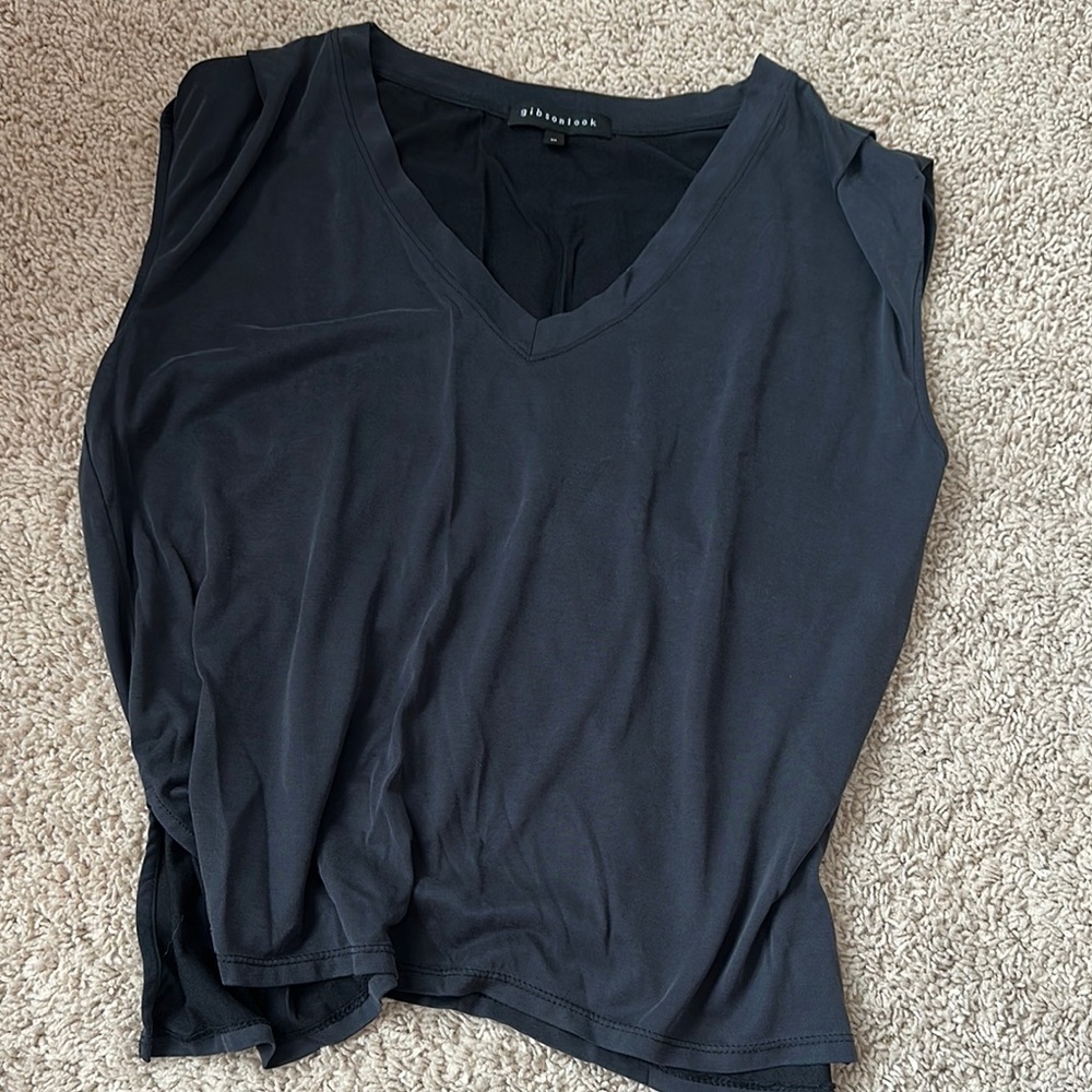 Gibson Black Tank Top Relaxed Fit Sleeveless